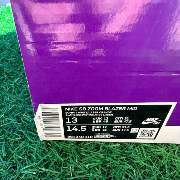 Nike Sb Zoom Blazer Mid Summit White / Laser Orange - Picture 5 of 13